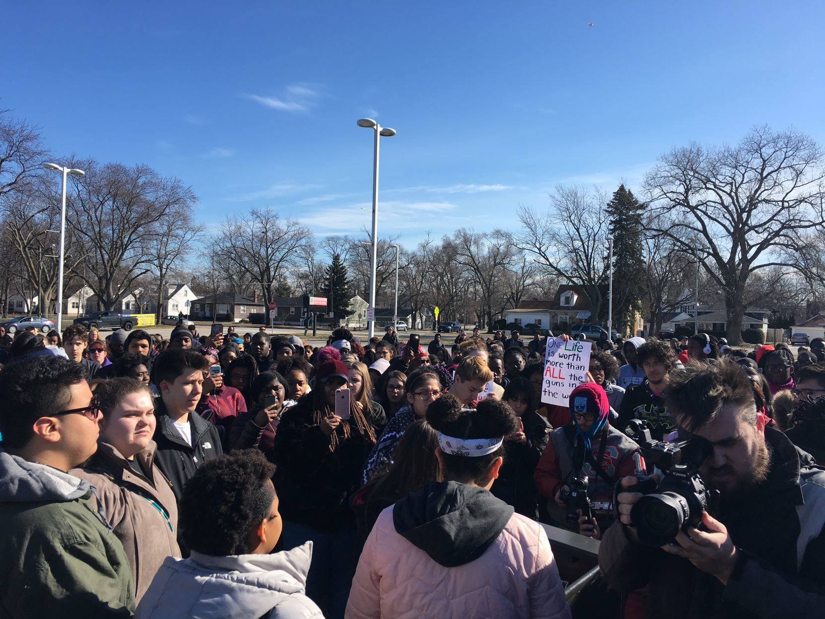 T.F. South walkout